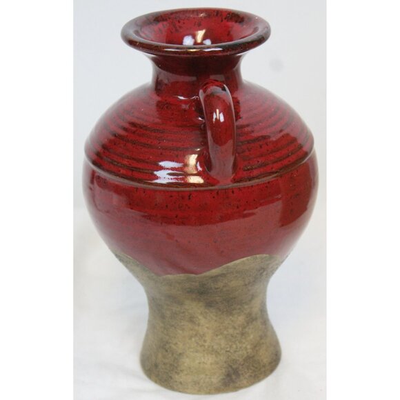 NEW Southern Living Olive trio Jar Red Vessel #41005 Brown Base Decorative - Picture 3 of 9